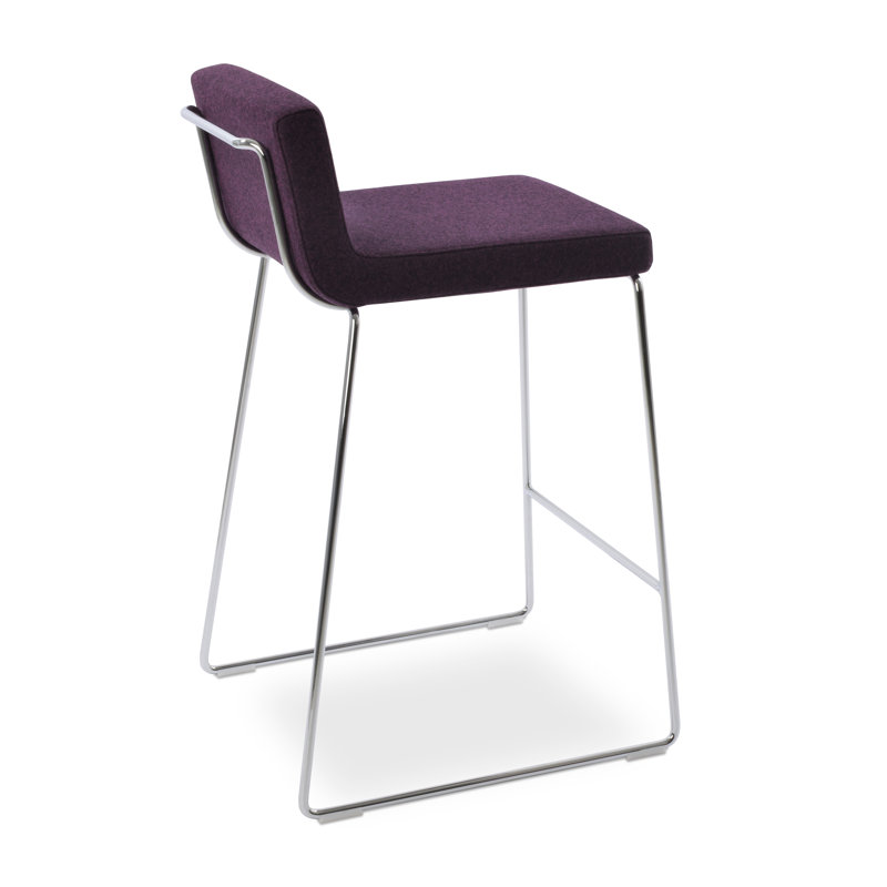 Tabouret de bar et de comptoir Gladwell, Marron foncé, Tabouret de comptoir (siège d'une hauteur de 25,5