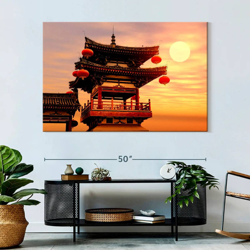 Adella Chinese Temple, 34" H x 51" W