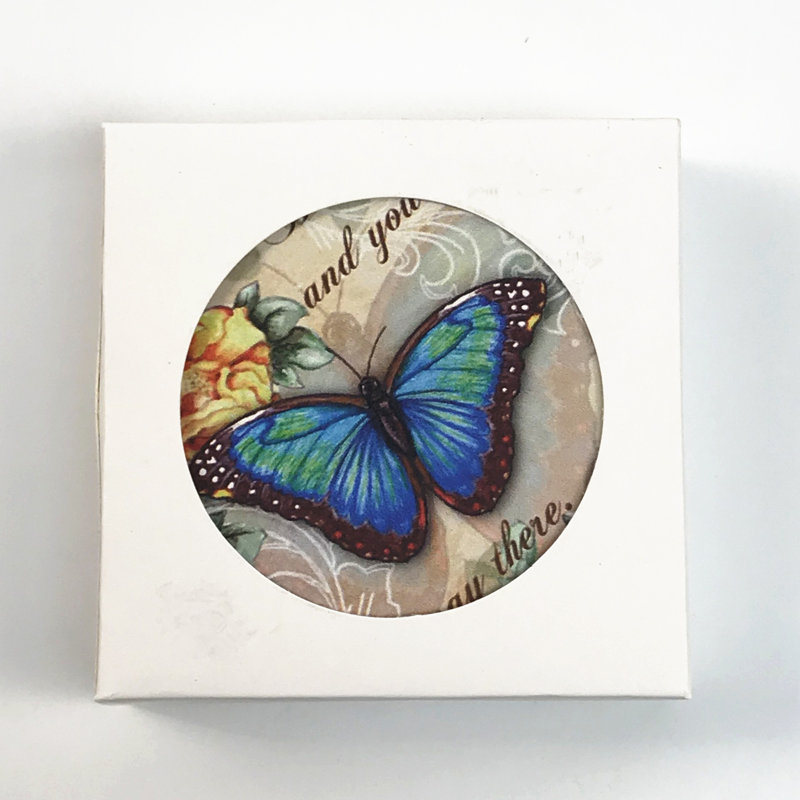 Sous-verre papillon