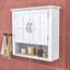 Armoire à pharmacie murale avec 4 tablettes réglables et tablette ouverte-462547791