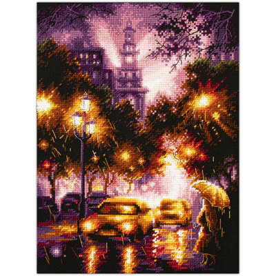 Kit de point de croix compté Magic Needle Rainy Night 550-762