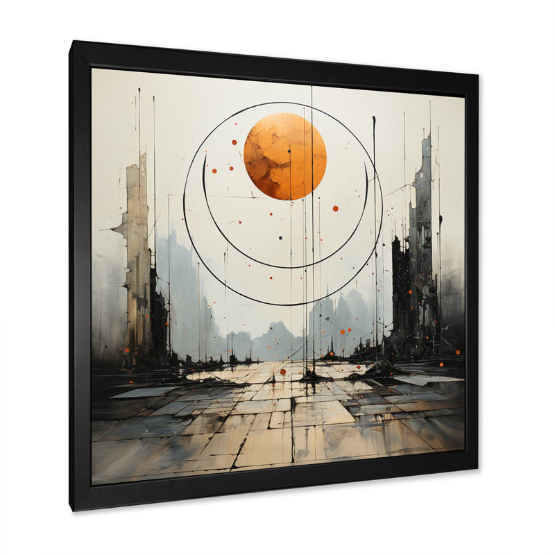 Pleine lune Révélations - Illustration rétro, H 36 po x l 36 po x P 1,5 po, Cadre simple noir