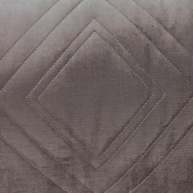 Parkland Collection Reta Transitional Quilted Taupe Throw Pillow, Taupe