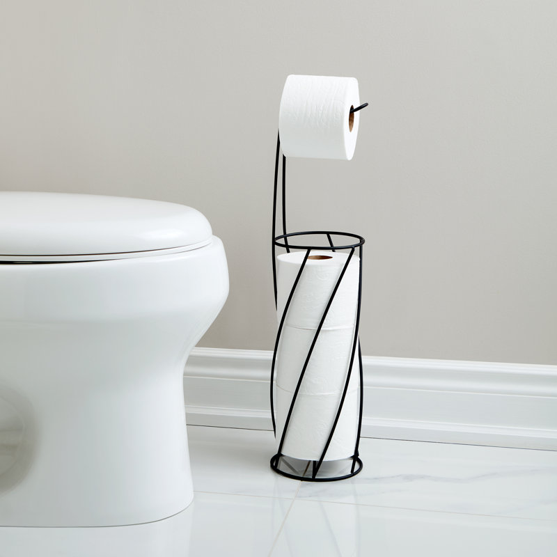 Porte-papier hygiénique TWIST, Noir mat
