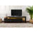 Modern TV Stand with LED Lights, Black Finish, 75.6 x 20.9 x 14.6 inches | 100% Melamine Coated Particle Board with PVC Edgebanding | Stylish & Functional Design for Living Room & Entertainment Spaces