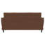 Canapé Elm 2 places, accoudoirs évasés, velours brun rouille rembourré en mousse 75 po