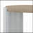 Oak and White High Gloss Sofa Table with Bottom Shelf
