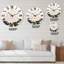 Orchidée blanche rétro III - Horloge murale traditionnelle-60328414