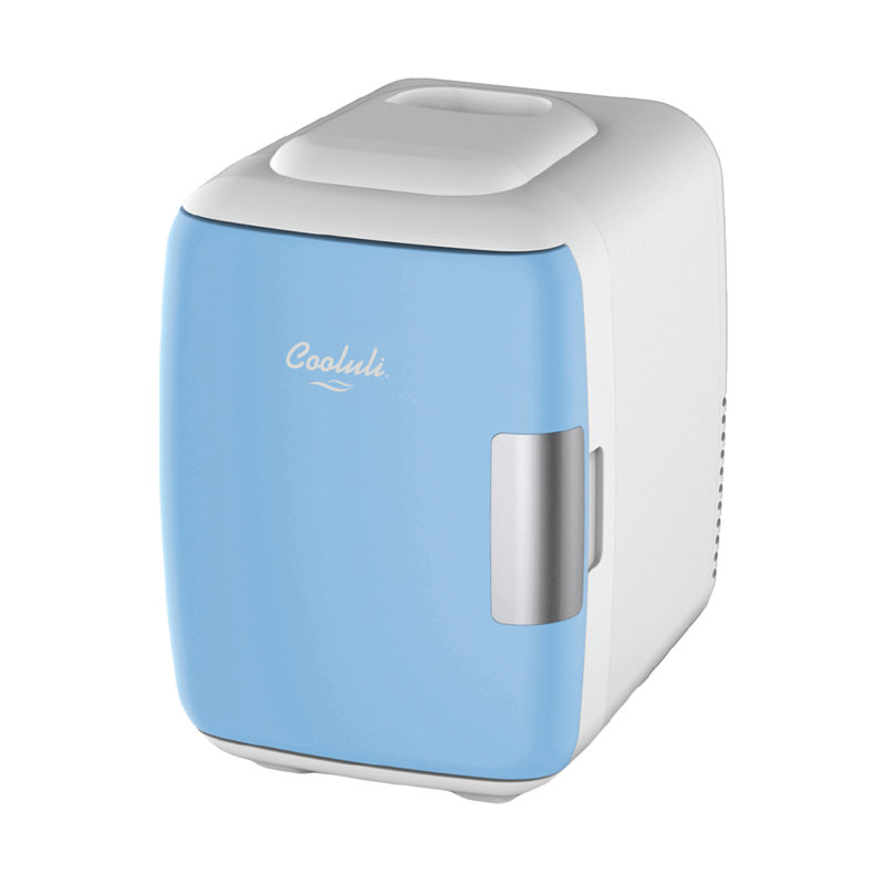 Classique 0,14 cu. Mini réfrigérateur de comptoir, Bleu aqua / blanc