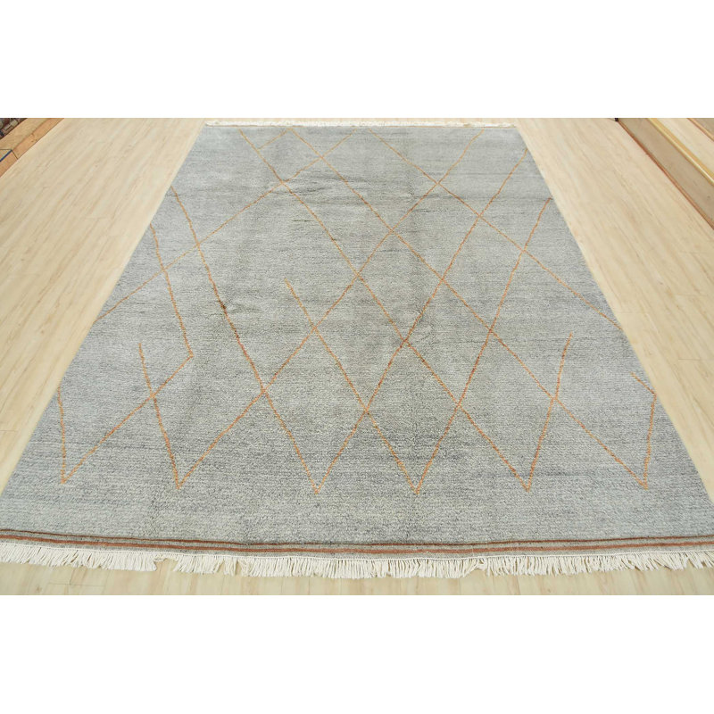 Nemya One-of-a-Kind Rectangle 8'3" x 9'11" New Age Rectangle Wool Area Rug in