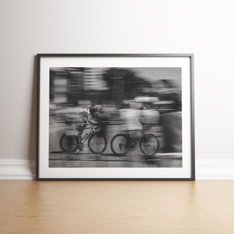 Speeding Cyclists by Vouvart - Single Picture Frame Print