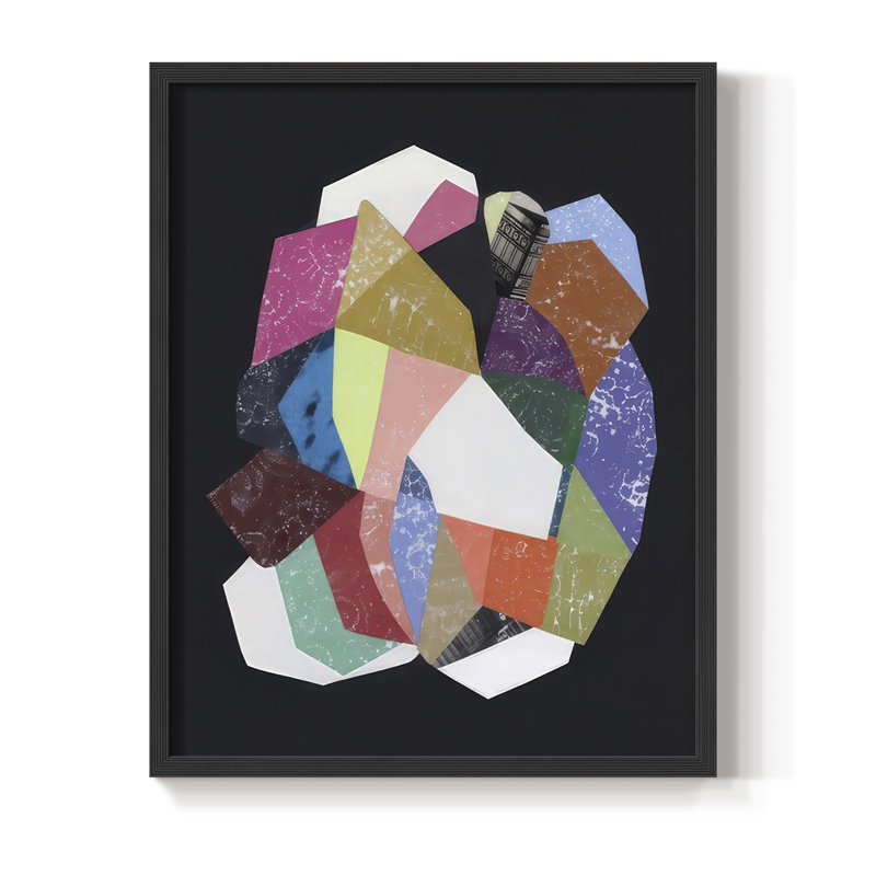 «Dance With Me I», reproduction encadrée - bois massif, Noir, noir, noir, noir, H 11 po x l 9 po