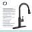 Pull Down Single Handle Kitchen Faucet With Deck Plate, Handles and Supply Lines-60743610