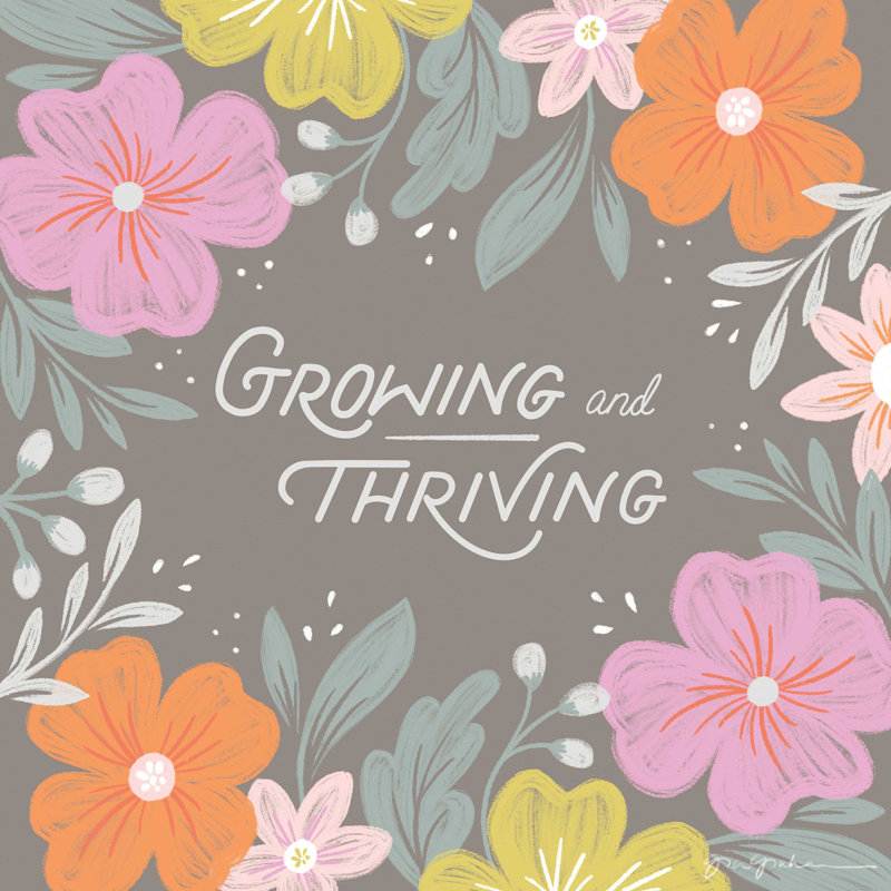 Halbeib Thriving I par Gia Graham - reproduction d'art sur toile tendue, H 12 po x l 12 po