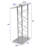 24" x 46.7" x 16" Silver Truss Podium Lectern Pulpit Church School Hotel Speech