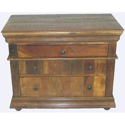 Commode anglaise en bois massif à 3 tiroirs Sheehan