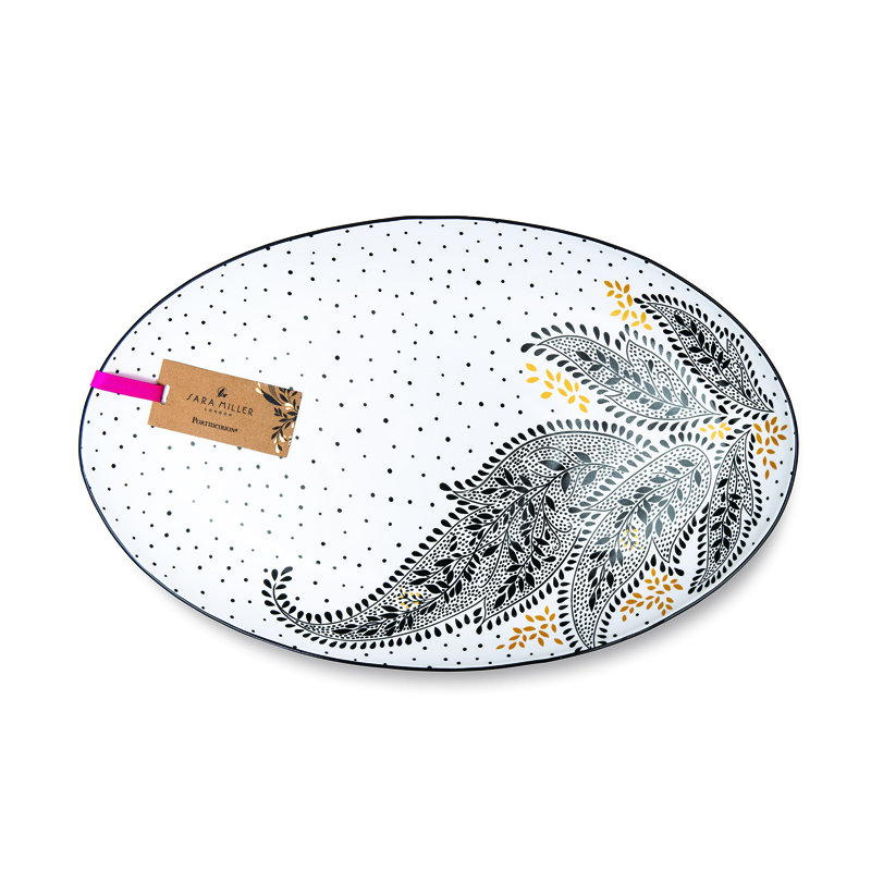 Sara Miller, Artisanne Noir - Serving Platter, 27.8 cm H x 43.4 cm L x 43.4 cm W