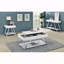 Table de bout blanche de style contemporain avec cadre chromé ultrabrillant