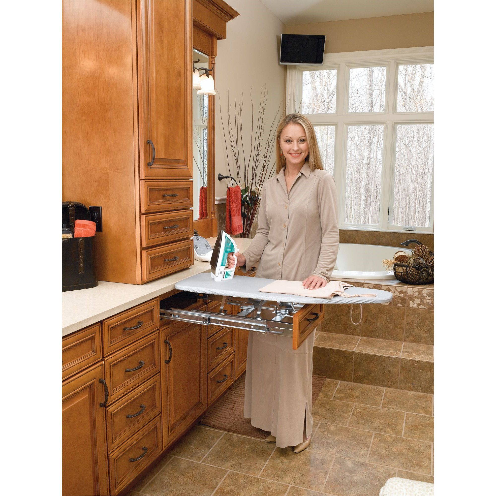 RevAShelf Pull Out Foldaway Ironing Board for Vanity Drawer