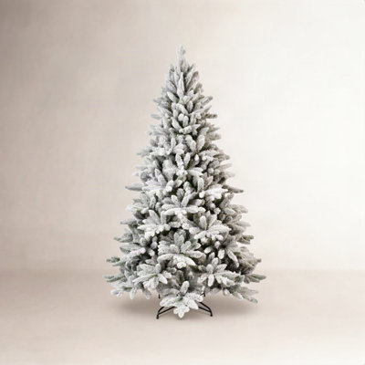 Flocked Pre-Lit Christmas Tree