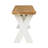 69x13.5x18.5" Cross Solid Wood Bench
