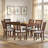 Deral Farmhouse Rectangular Solid Wood Dining Table, Dark Brown-129743216