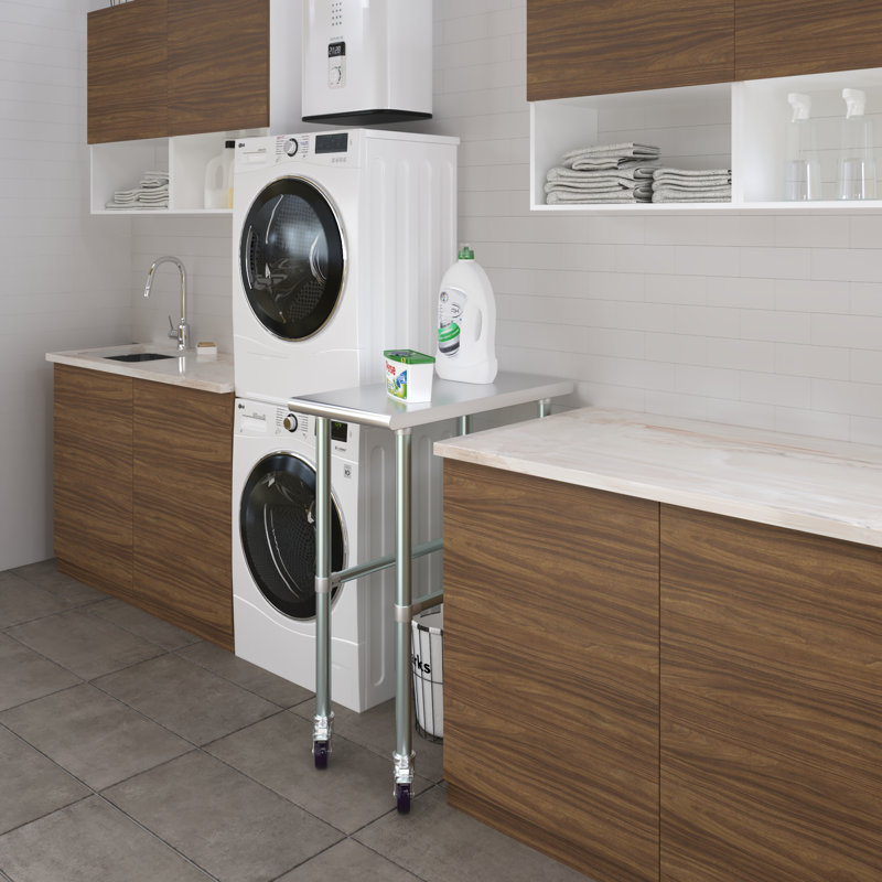 Table de travail en acier inoxydable, H 38 po x L 15 po x l 30 po