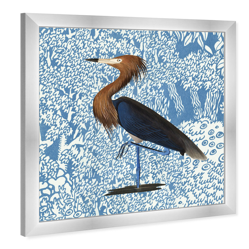 «Bird Pose», reproduction d'art mural, Argent, H 14 po x l 14 po x P 0,5 po