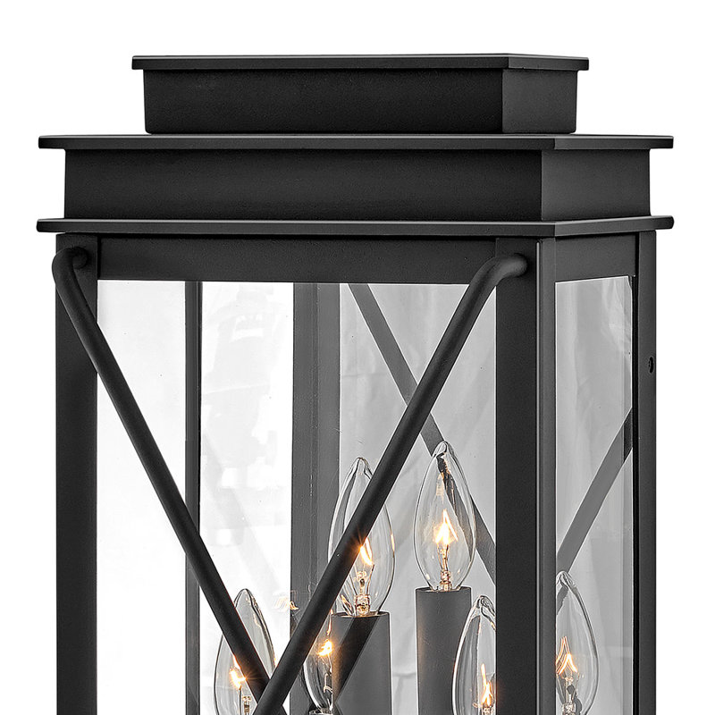 Montecito Storms Black 1 - Bulb Outdoor Wall Lantern, 22"H x 10"W x 8.75"D