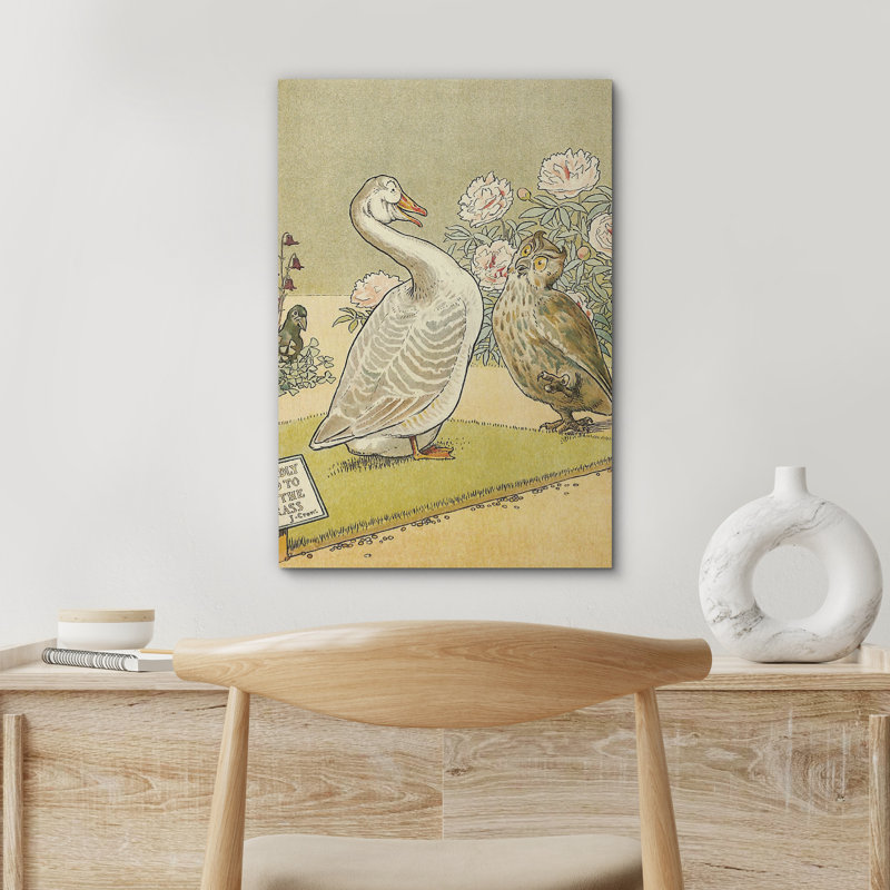 Oiseau, chouette, chouette, animaux de ferme, Toile tendue, H 48 po x l 32 po