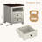 Nightstands With Charging Station, Rustic 18 Inch Bedside Table With 2 Storage Drawers And Open Shelf-2092603972-2092603975
