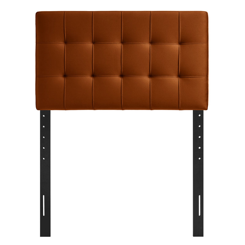 Tête de lit simple en velours Peyton Performance, Lit simple, Rouille
