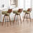 Modern Faux Leather Upholstered Swivel Stools (Set of 3)-868288616-868288615
