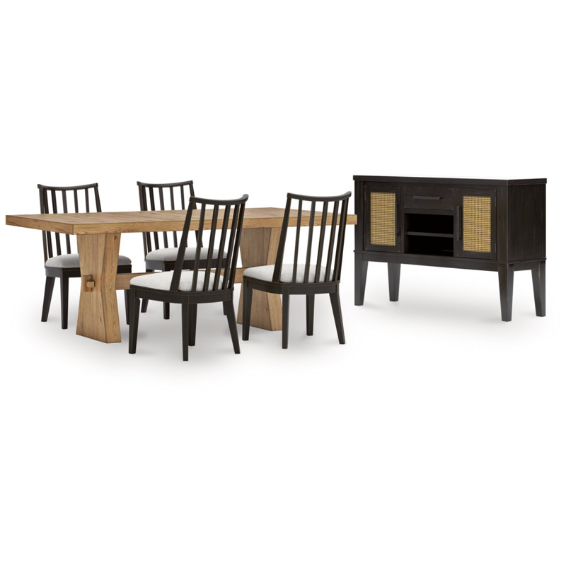 Duguay 6-Piece Dining Package, 6 Pieces: Table, 4 Chairs, Sideboard