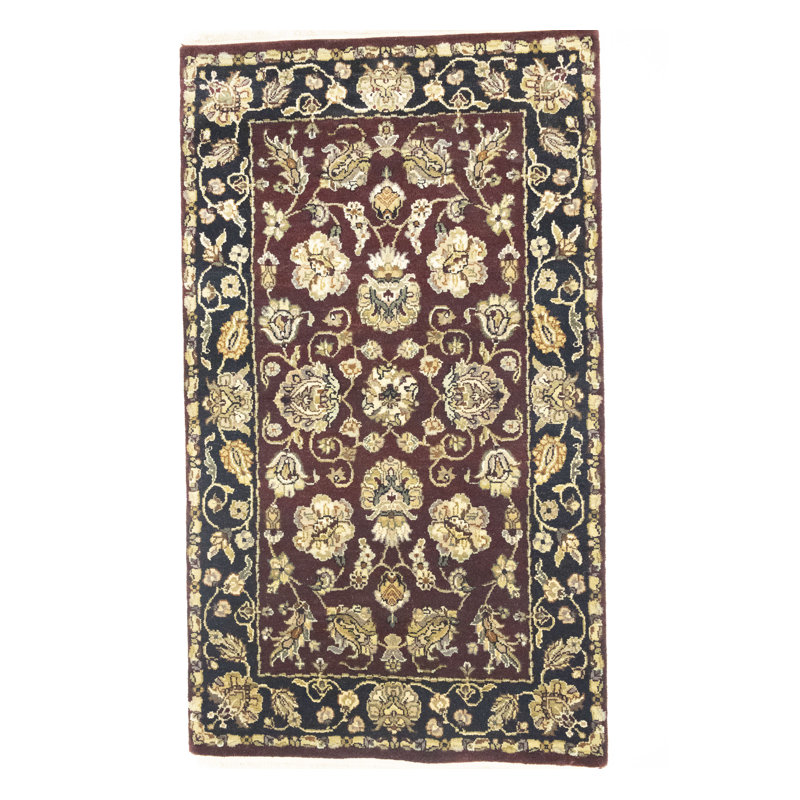 Tapis rouge traditionnel 3 x 5 Agra Jaipur