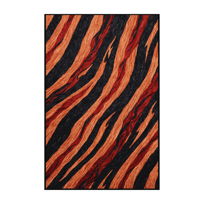 Washable Lava Flows Hawaiian Area Rug, Rectangle 3' x 5'