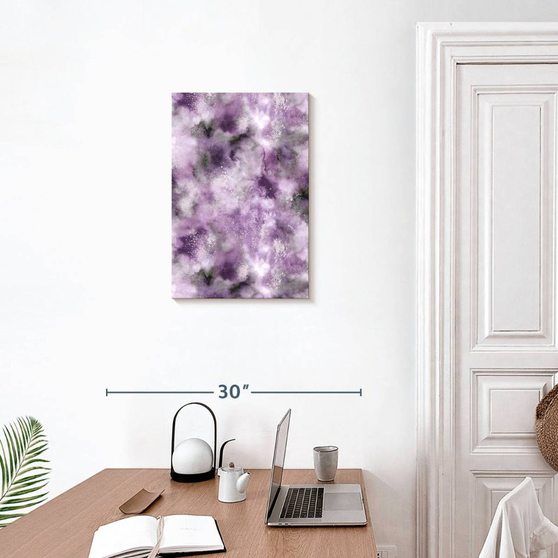 Avery marbre aquarelle très mauve Peri, H 24 po x l 16 po