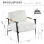 Fauteuil d'appoint moderne en chenille de métal de 27,75 po de largeur Dajauna-1514029360