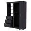 Armoire noire à 3 tiroirs