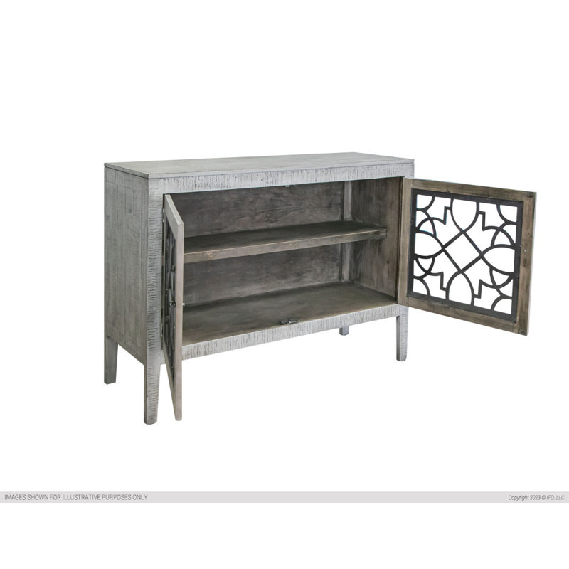 Gitzel 53.5'' Solid Wood Console Table, Gray