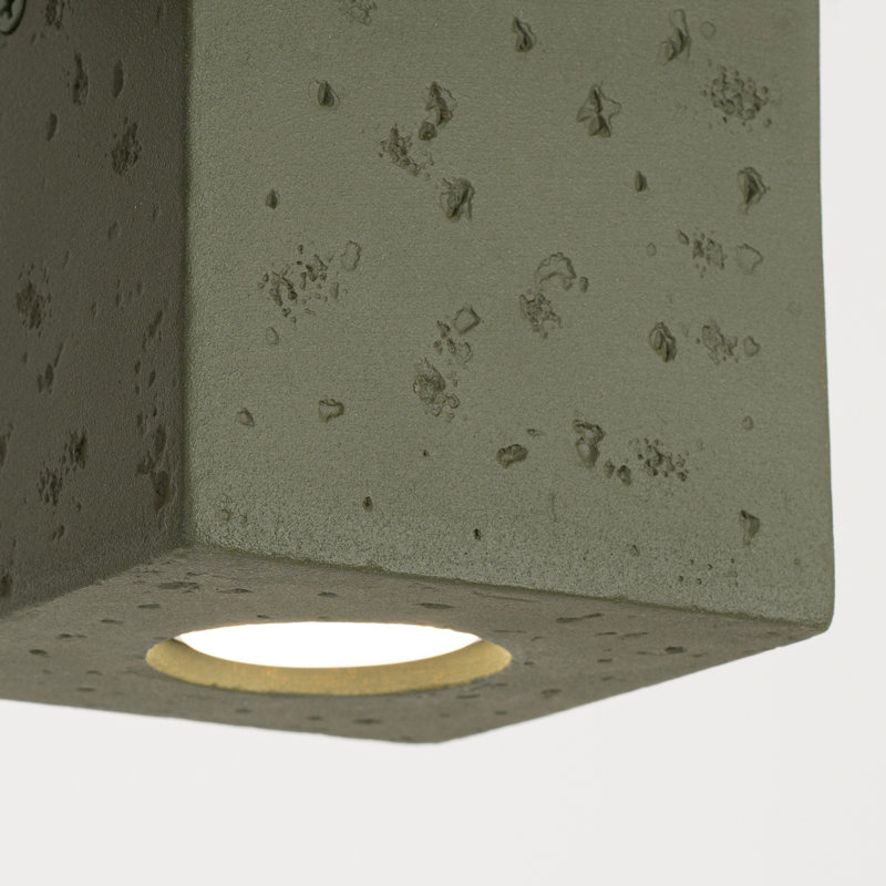 Flush Mount, Olive Green, Ceiling lamp QUAD concrete olive green, 1 Light