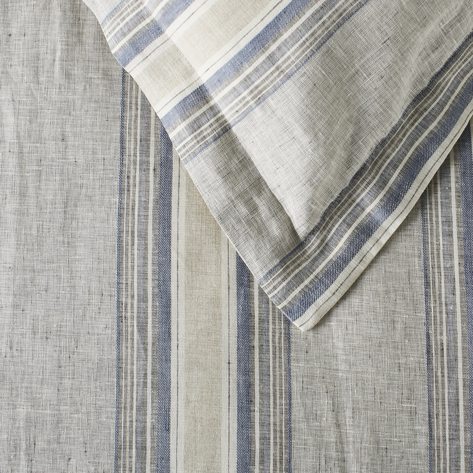 Dorian Linen Shams, Standard, Blue/Gray