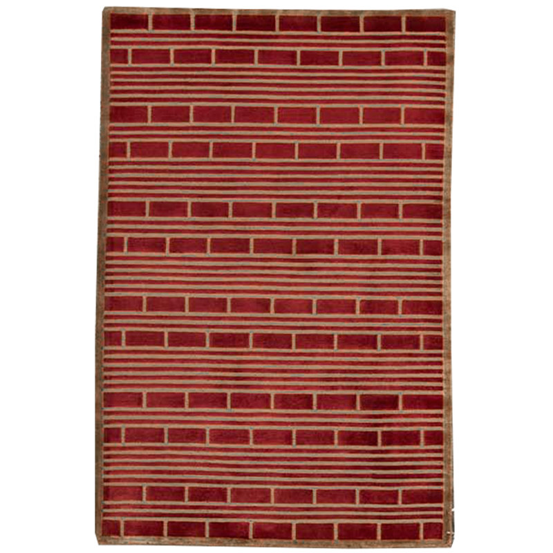 Tapis rouge noué à la main de haute qualité