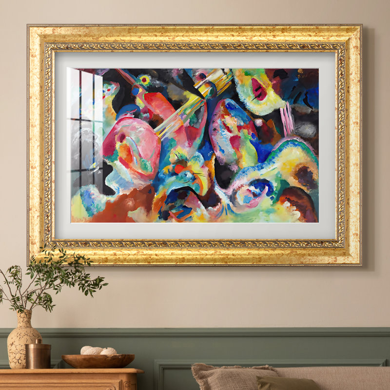 Improvisation. Déluge, 1913 - Wassily Kandinsky - Estampe encadrée sur mesure, Format intérieur 20 po x 28 po