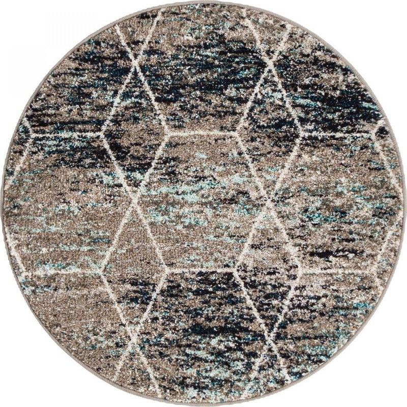 Galitea Geometric Indoor Rug, Round 3'