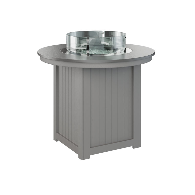 Berlin Gardens Donoma 44″ Round Counter Height Fire Pit Table, 37" H x 44" W x 44" D