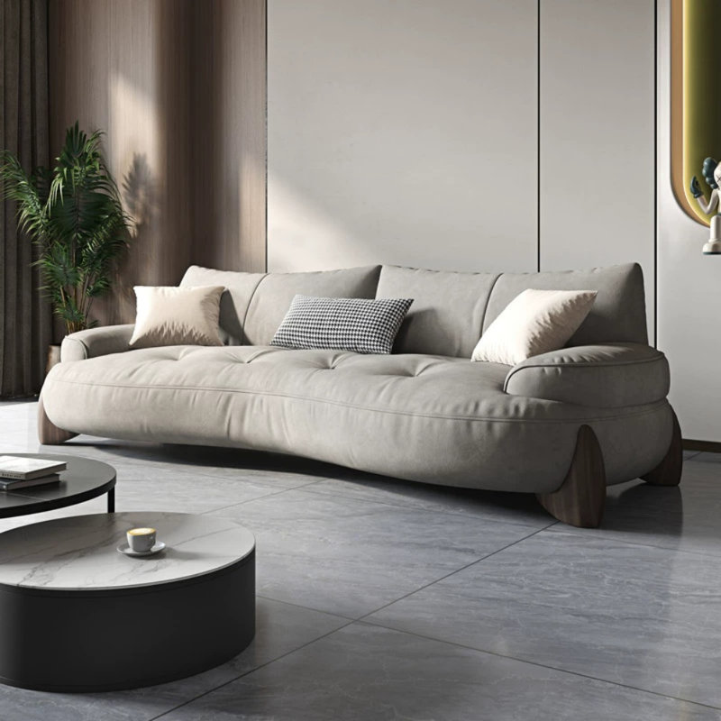Canapé de loisir à personnalité simple, Gris clair, H 31,89 po x l 78,74 po x P 42,13 po