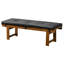Banc Lucia en cuir synthétique noir
