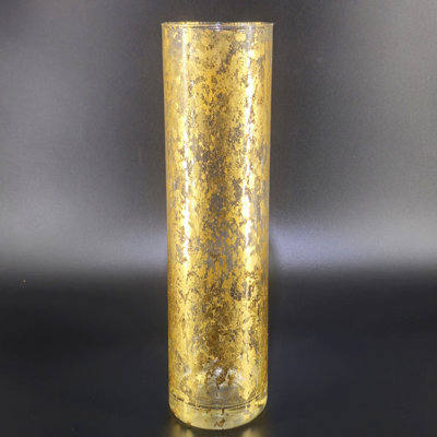 Thassos Gilded Glass Cylinder Vase