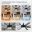 Ventilateur de plafond standard à 8 pales avec télécommande et ensemble d'éclairage Jamii-Leigh inclus-2039304821-2030655099-2041658774